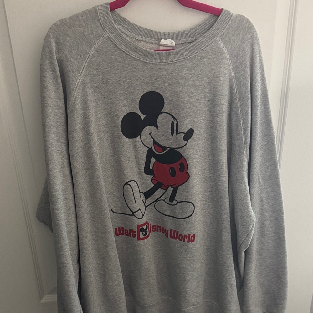 Disney Gray Sweatshirt with Mickey Mouse Design